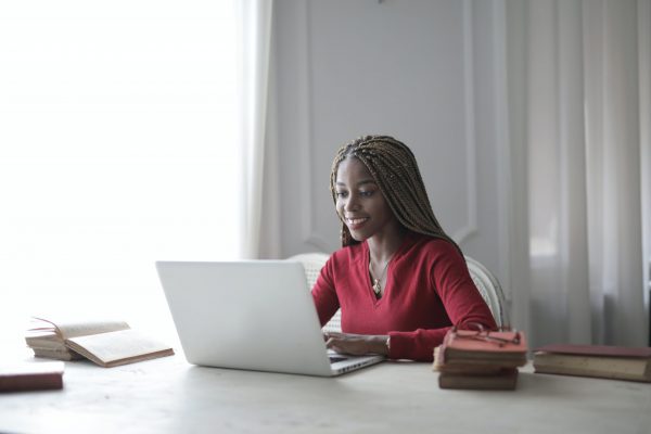 Woman at computer