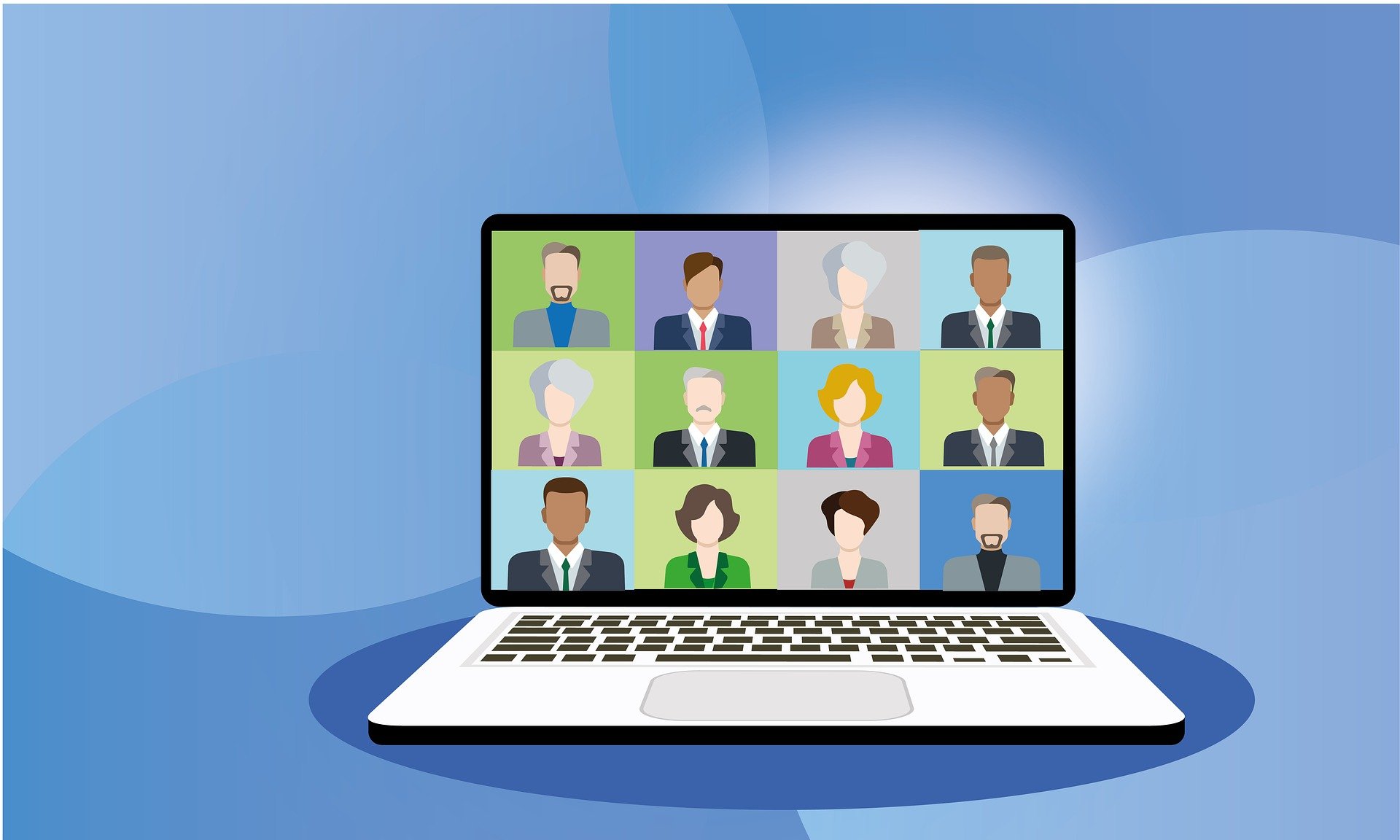 video conference vector art